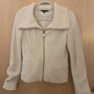 Ann Taylor Boucle Wool Zip Blazer Sweater jacket